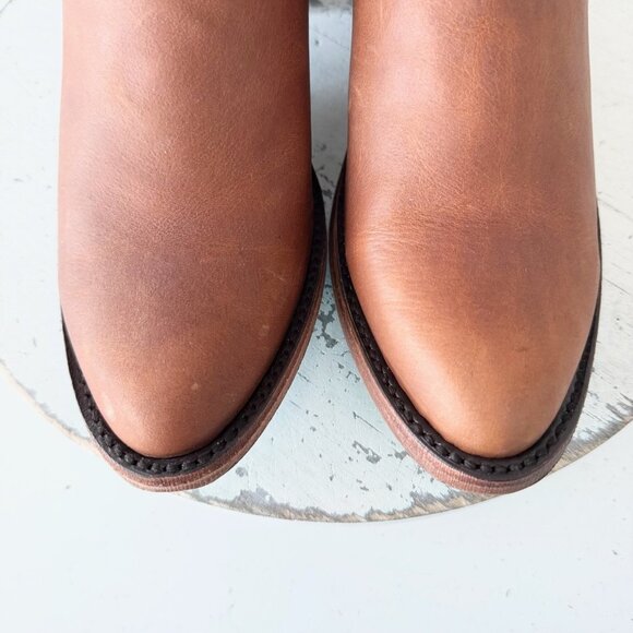 Lane PLAIN JANE Midi Boots Womens Cowboy 8 Western Terracotta Leather Short Boot - Picture 6 of 11